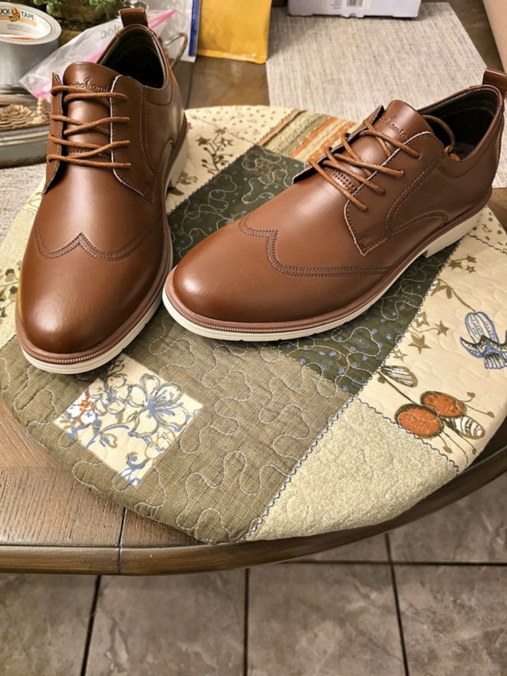 Orthofeet Moreno Men's Brown Oxford Dress Shoes